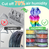 LOVOON Filament Storage Bags 15pcs, 3D Printer Filament Storage Bags Vacuum Sealed Kit with 15pcs Desiccant, Auto Pump, Perfect for 3D Filament Storage or Using After Filament Dryer Box LOVOON