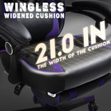 Vonesse Gaming Chair for Adults,Computer Chair with High Back,Big and Tall Gaming Chairs with Footrest and Massage,Reclining Gamer Chair(Purple/Black) Vonesse
