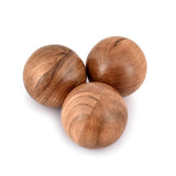 NIRMAN Decorative Acacia Wood Round Balls Set of 3 for Christmas Decorative Bowls Table Centerpiece | Coffee Table and House Décor (Set of 3), (3" x 3" x 3") NIRMAN
