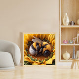 DOMROM Diamond Painting Kits for Adults, Bee Diamond Art Kits, 5D Sunflowers Diamond Painting, DIY Round Full Drill Diamond Painting Gem Arts and Crafts for Home Decor 12x12 inch DOMROM