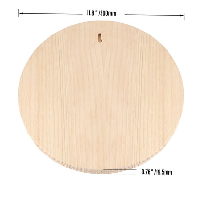 MUKLEI 4 Pack 12 Inch Round Wood Plaque, 3/4 Inch Thick Unfinished Wooden Circle Plaque Wooden Base for Craft Projects, Painting, Woodcarving, DIY Sign - WoodArtSupply