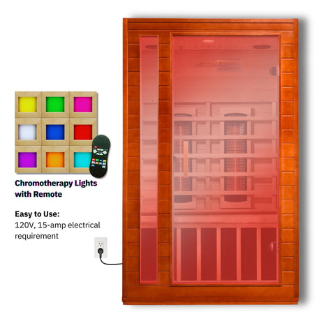 Dynamic Cardoba DYN-6203-02 Full Spectrum Ultra Low EMF (Under 8 MG) FAR Infrared Sauna - Curb Side Delivery DYNAMIC SAUNAS