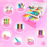 3000 Arts and Crafts Supplies for Kids Craft Kit Craft Box with Pipe Cleaners Arts and Crafts for Kids Age 4-6, 6-8, 8-12 DIY School Supplies Materials Set Toys Gifts for Girls Boys Toddlers, Red BNUZEIYI