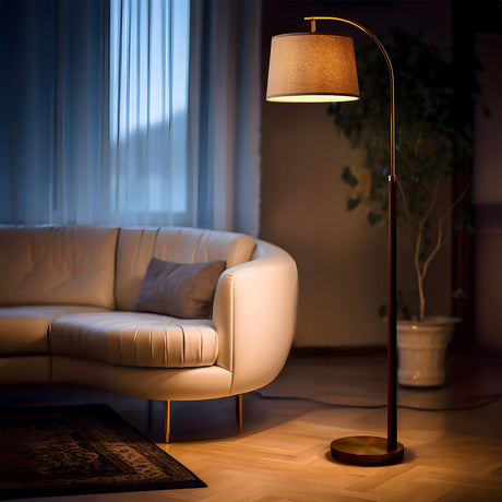 G-SAFAVA 62.5" Gold Floor Lamp for Living Room with Foot Switch Standing Lamp Tall Industrial Reading for Bedroom Office G-SAFAVA