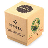 BEWELL ZS-W086B Mens Wooden Watch Analog Quartz Movement Date Display Lightweight Wood Wrist Watch (Zebra Wood) BEWELL