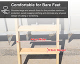 Bunk Bed Ladder 5 Step Wooden Bunk Bed Ladder 150cm (59") - Heavy Duty RV Loft Stair Hanging Ladder with Hook Bracket & Non-Slip Feet, Load 150 Kg / 330lbs HWLL