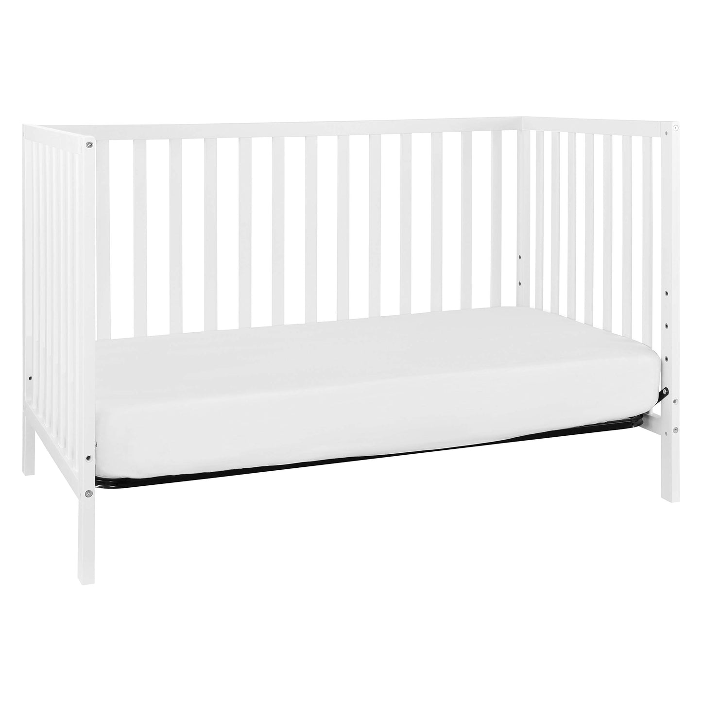 Davinci Union 4-in-1 Convertible Crib in White, Greenguard Gold Certified - WoodArtSupply