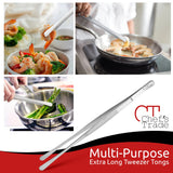Chef's Trade Professional Kitchen & Cooking Tweezers/Tongs 12" Stainless Steel Multi-Use CHEF'S TRADE