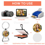 Framendino, 10 Pack Sublimation Blanks Keychains Bottle Opener Blank Key Rings Aluminum Heat Transfer Rectangle Sublimation Keychains Framendino