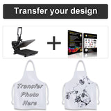 MR.R Sublimation Blanks White Aprons,Sublimation Bib Aprons,Unisex White Apron for Heat Transfer Printing,Kitchen Crafting BBQ,25x30 inch (4) MR.R