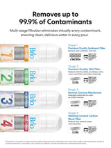 Brio Commercial Grade Bottleless Ultra Safe Reverse Osmosis Drinking Water Filter Water Cooler Dispenser-3 Temperature Settings Hot, Cold & Room Water - UL Approved – Point of Use Brio