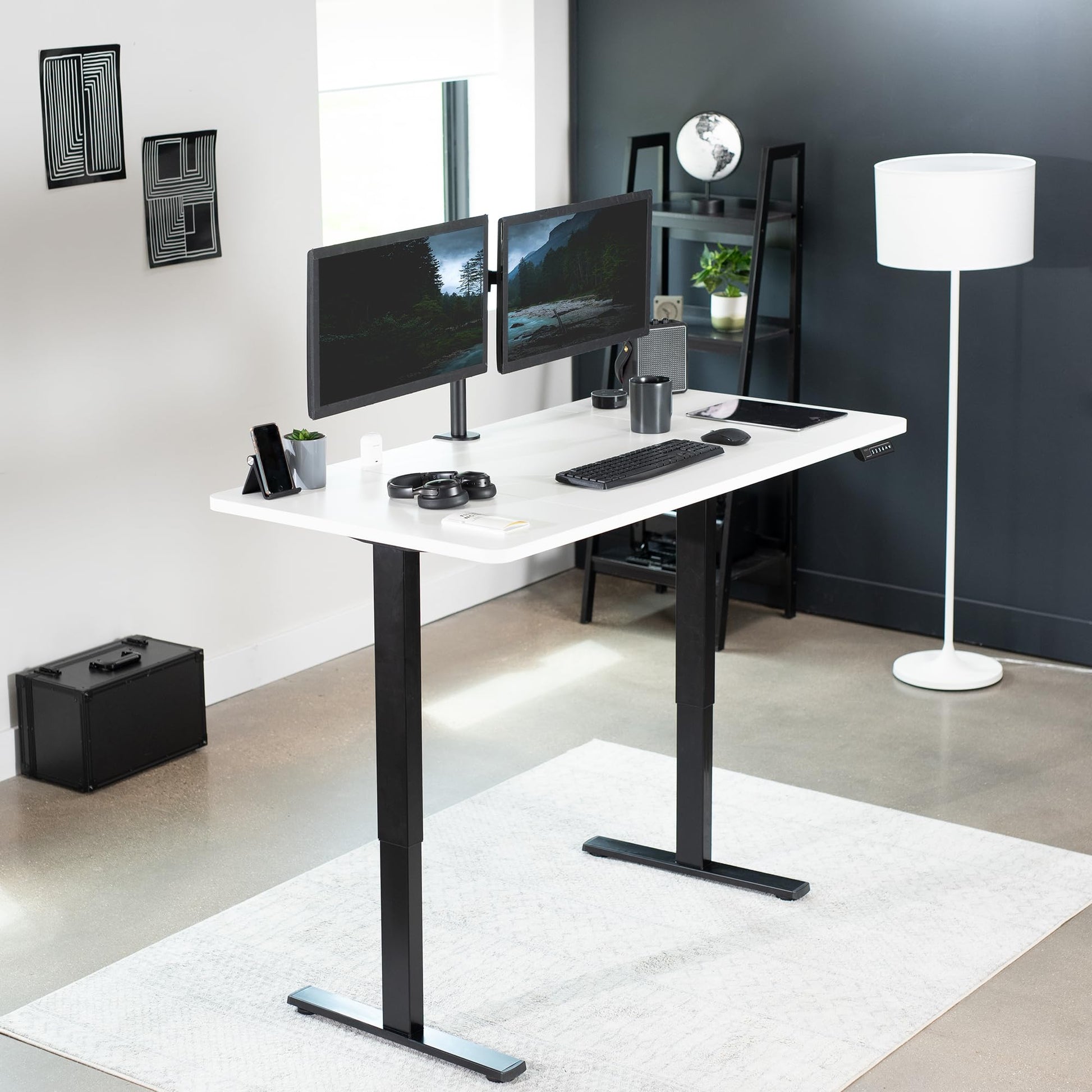 VIVO Universal 60 x 30 inch Table Top for Standard and Sit to Stand Height Adjustable Home and Office Desk Frames, White Desktop, DESK-TOP60-30W - WoodArtSupply