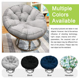 Bextile Papasan Chair Cushion, Papasan Cushion Only, 52 inch Papasan Cushion, Thickened Overstuffed Round Cushion (Gray, 52in) Bextile