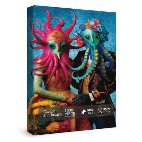 Unique Alien Puzzles 1000 Piece for Adults, Funny Cool Colorful Weird Jigsaw Puzzle, Unusual Horror Scary Octopus Puzzle BBOLDIN