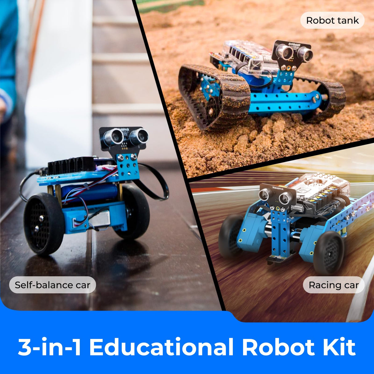 Makeblock mBot Ranger 3 in 1 Robotics for Kids Age 8-12, Coding Robot for Arduino Scratch Learning with Coding Box, 16 Coding Projects STEM Science Kit, Robot Toys Gift for Kids Ages 10+ Makeblock