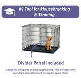 MidWest Homes for Pets Newly Enhanced Single Door iCrate Dog Crate, Includes Leak-Proof Pan, Floor Protecting Feet, Divider Panel & New Patented Features MidWest Homes for Pets