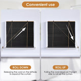 Bamboo Roller Blinds Shades,Outdoor Bamboo Roll Up,Vertical Lifting,Natural,Breathable,Waterproof Roller Shades for Privacy Protection,Sun Shade,Blackout,Ventilation,Easy Installation,35x72in（WxH BAYUE