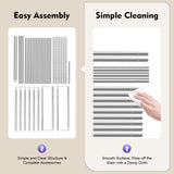 JAYEUW Canopy Bed Frame King Size Canopy Bed Frame & Bed Poles Stainless Steel Fit for Four-Corner Bed (King) JAYEUW