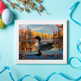 ZUVRDIAI Loons Swimming Lake Paint by Numbers Kit Paint by Numbers DIY Acrylic Drawing Paintworks Artwork Adults Beginners 16 x 20Inch ZUVRDIAI