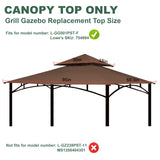 JANCANOPY Gazebo Replacement Cover for Grill Gazebo Model L-GG001PST-F, (Brown) JANCANOPY