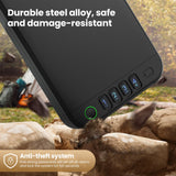 Gun Safe, Upgrade APP Control Portable Small Pistol Safe Travel Case, Biometric Gun Safes for Handgun, Fingerprint Quick Access Gun Box with Keys, Keypad and USB-C Port for Home Bedside Nightstand Car XGUNXBOX