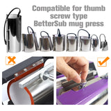 BetterSub Mug Cup Press Heating Transfer Attachment Silica Gel 110V for Heat Press Machine Transfer Sublimation Cylindrical (US Cylindrical 3oz) BetterSub