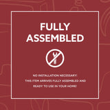 Linon Lexington White Faux Leather Round Storage Ottoman with Wood Accent Linon