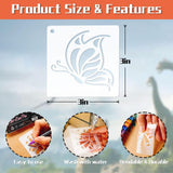 Felixcraft Stencils for Painting, 80PCS 3 Inch Plastic Small Stencils for Crafts Reusable, Rock Painting Stencils, Various Painting Stencils for Home Decor & DIY Projects Felixcraft