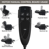 Dual Motor Power Lift Chair, Lay Flat Recliner Chair, Electric Recliner with Massage and Heat for Elderly, Remote Control, Infinite Position, Standing Assistance, USB Ports (Black, Genuine Leather) Trustyue