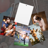 ZhouBoat 200 Pcs Sublimation Air Fresheners Blanks, Custom Photo Car Air Freshener, Sublimation Blanks Bulk DIY Scented Hanging Sheets Felt With 200 PCS Bags and 19.7in Rope for Car Home Hanging Decor ZhouBoat