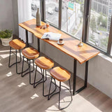 JNMDLAKO Industrial Narrow Bar Table - Solid Wood Counter Height Dining Table for Small Spaces JNMDLAKO