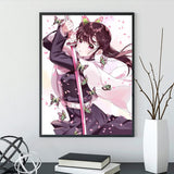 vodwml DIY 5D Diamond Painting Anime by Number Kits Full Drills for Adults, Cross Stitch Crystal Rhinestone Embroidery Pictures Arts Craft for Home Wall Decor Gift.(G-M-R-57-30X40) vodwml