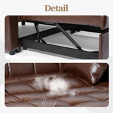 ORRD Convertible Sofa Bed, 3-in-1 Multi-Functional Faux Leather Sleeper Couch Pull-Out Bed, 48'' Loveseat Bed Chaise Lounge with Adjustable Backrest and Hidden Side Table for Living Room, Small Space ORRD