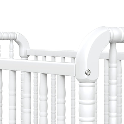 DaVinci Jenny Lind 3-in-1 Convertible Crib in White, Removable Wheels, Greenguard Gold (Mattress Not Included)