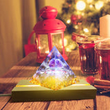 JOJOCY 4 Packs LED Lights Base 4.33 x 1.57 inch Rectangle Wood Display Pedestal, Wooden Led Lights Display Base for Acrylic and Plexiglass Crystal Glass Resin Art (4pc) JOJOCY