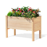 Amerlife 4x2 Ft Raised Garden Bed - Features Legs, Drainage Holes, 16 Inch Depth Ideal for Vegetables, Flowers, Herbs, Elevated Wood Planter Box for Balcony, Patio, and Backyard, Easy Assembly Amerlife