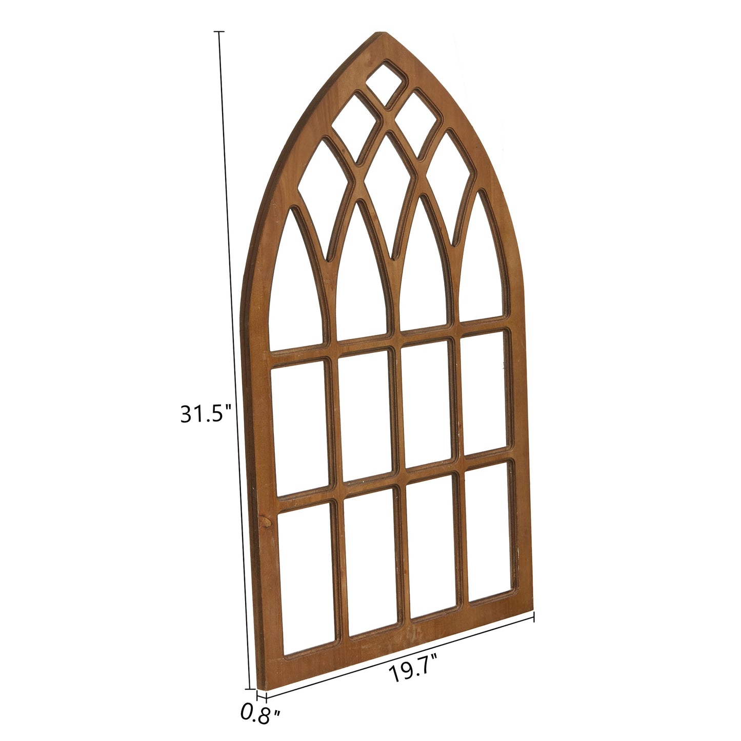 Sintosin Farmhouse Window Frames for Wall Decor Living Room 20 x 32 inch, Hanging Distressed Rustic Arched Wood Window Frame Bedroom Wall Decor Above Bed, Wall Panels for Interior Wall Decor - WoodArtSupply