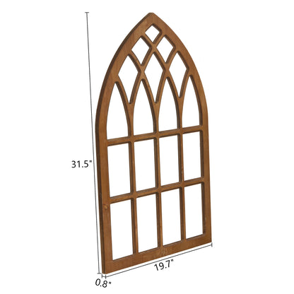 Sintosin Farmhouse Window Frames for Wall Decor Living Room 20 x 32 inch, Hanging Distressed Rustic Arched Wood Window Frame Bedroom Wall Decor Above Bed, Wall Panels for Interior Wall Decor - WoodArtSupply