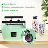 FOKOCALI 40 OZ Tumbler Heat Press Machine 110V Heat Press for 40oz Car Cup with Handle Sublimation Straight Tumblers Bottles Mugs Glass Tumbler Printing Easy Operation FOKOCALI