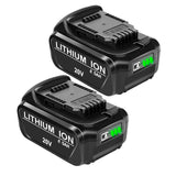 2 Packs 20V 6.5Ah Replacement Battery Compatible with Dewalt 20V Battery Max XR Lithium-ion DCB200 DCB204 DCB206 DCB180 DCD985B DCD771C2 DCS355D1 DCD790B Cordless Power Tools Touyeet