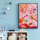 KICHANG Pink Diamond Art Kits for Adults Beginner,DIY Modern Diamond Painting 5D Round Full Drill Diamond Dots Gem Art Crafts with Tools,Funny Crafts for Home Wall Decor&Gift-12x16in KICHANG