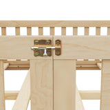 A ALFRESCOOL Full Size Montessori Floor Bed with Safety Guardrails and Convertible Door, Sturdy Pine Wood Floor Bed Frame with Wooden Supports Slats for Toddlers Kids Girls Boys Bedroom (Natural) A ALFRESCOOL