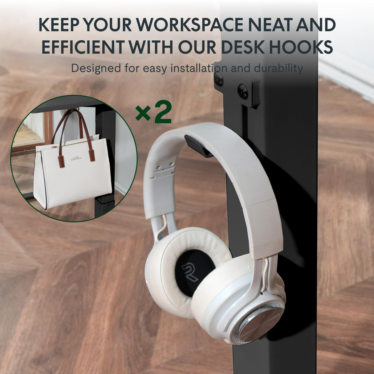 FLEXISPOT 63'' L Shaped Standing Desk with Drawers, Adjustable Height Desk with Shelves, Large Corner Stand Up Desk with Headphone Hooks for Home Office, Black Top+ Black Frame FLEXISPOT