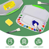 Falling in Art Airtight Watercolor Palette, Plastic Paint Palette with 16 Wells and 2 Mixing Areas, Folding Paint Tray with Lid, Suitable for Acrylic, Gouache and Watercolor Falling in Art