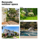 Panana 3 Pieces Patio Furniture Set Acacia Wood Side Table and PE Rattan Wicker Bistro Set Wooden Chairs for Outdoor, Deck, Porch, Poolside, Balcony Panana