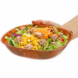 Elsjoy 8 Pack 8 Inch Wooden Woven Salad Bowl, Reusable Square Serving Bowl Woven Wood Mixing Bowl Set, Unbreakable Snack Bowls for Salad, Fruits, Snacks Elsjoy