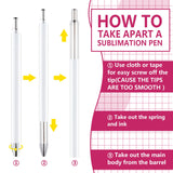 Cupoita Sublimation Pens Blank No Clip With Shrink Wrap,Heat Transfer Sublimation Ballpoint Pen, Aluminum Customized Pen, Personalized Pen For Christmas Diy Office School Stationery Supplies (10 Pack) Cupoita