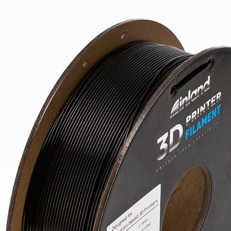 INLAND Micro Center PLA+ 3D Printing Filament 1.75mm - Black PLA Plus 3D Printer Filament - PLA Pro Dimensional Accuracy +/- 0.03 mm - 1 kg Cardboard Spool (2.2 lbs) INLAND