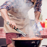 4 Pack Premium Stainless Steel Kitchen Tongs, Serving Tongs for Cooking, XEVOM Metal Food Tongs with Non-Slip Grip, Heat Resistant Grill Tongs 10 inch XEVOM