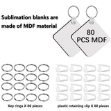 AiDiYGECO 240 Pcs Sublimation Keychain Blanks bulk MDF Double sided Sublimation Blank Keychains key chain (Rectangle) AiDiYGECO